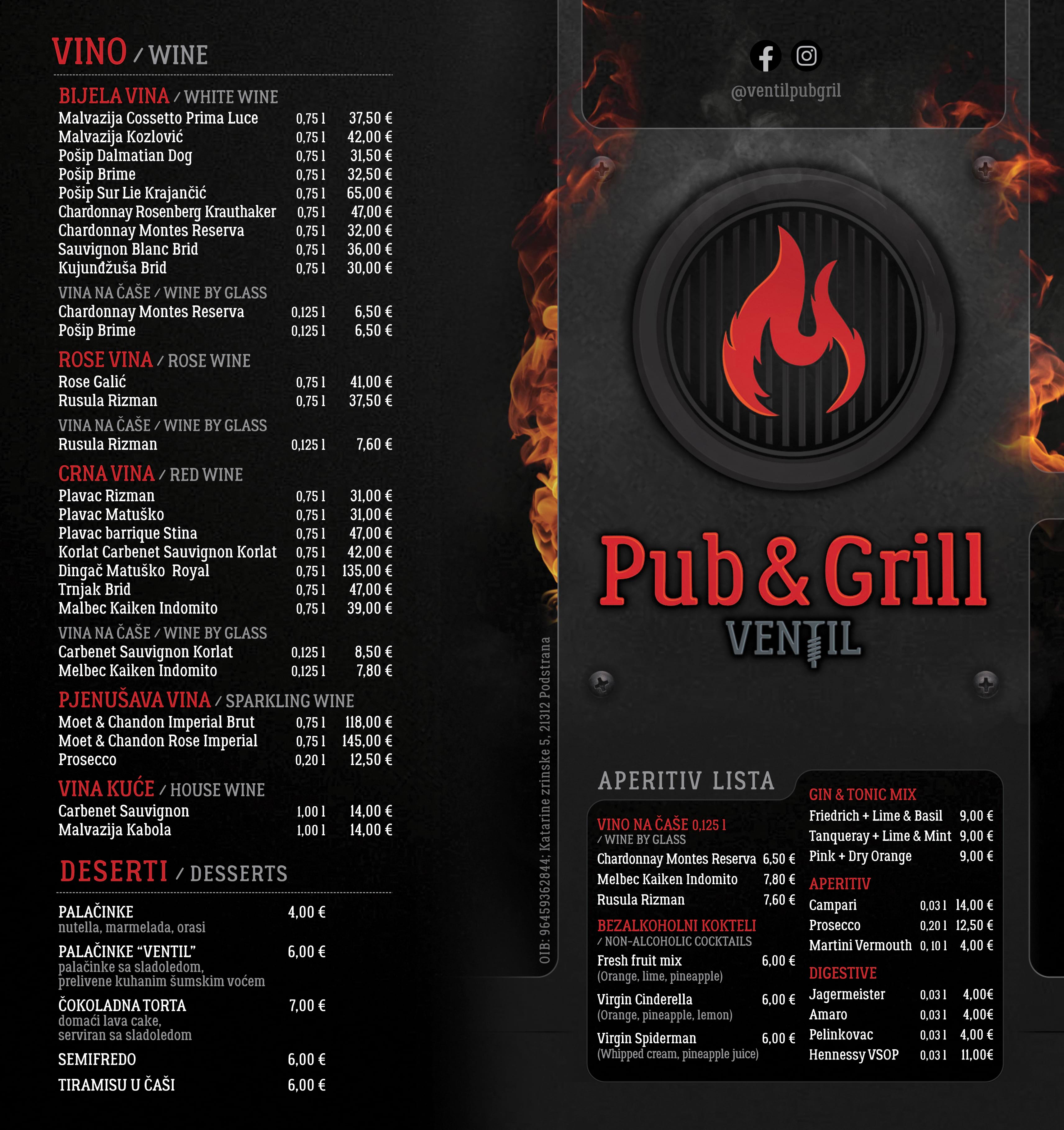 Menu Page 1